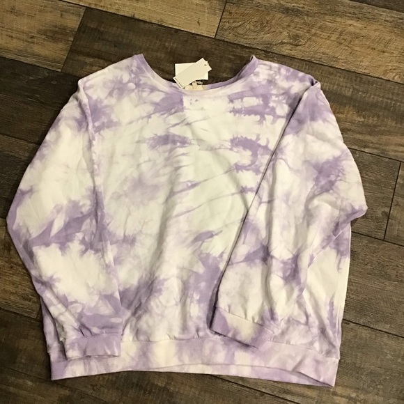 Purple and white tie dye sweatshirt Clearance